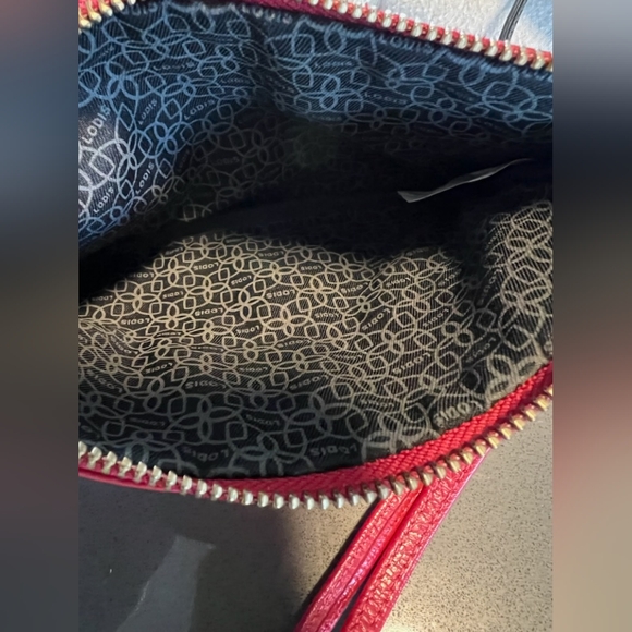 Lodis red leather wristlet - Picture 3 of 5